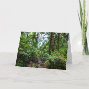 Tarjeta Festiva Flora tropical del bosque lluvioso de El Yunque