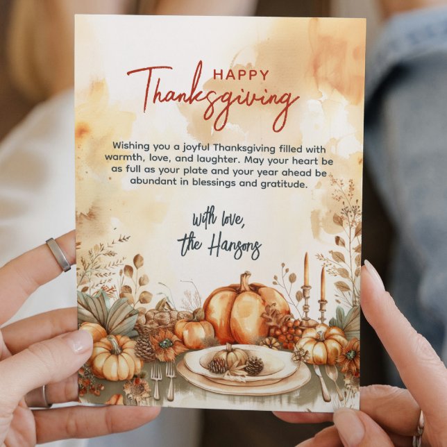 Tarjeta Festiva Floral Bouquet Arranque Personalizado Acción de Gr (Subido por el creador)