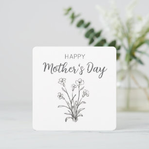 Tarjeta Festiva Floral Bouquet Feliz Día de la Madre