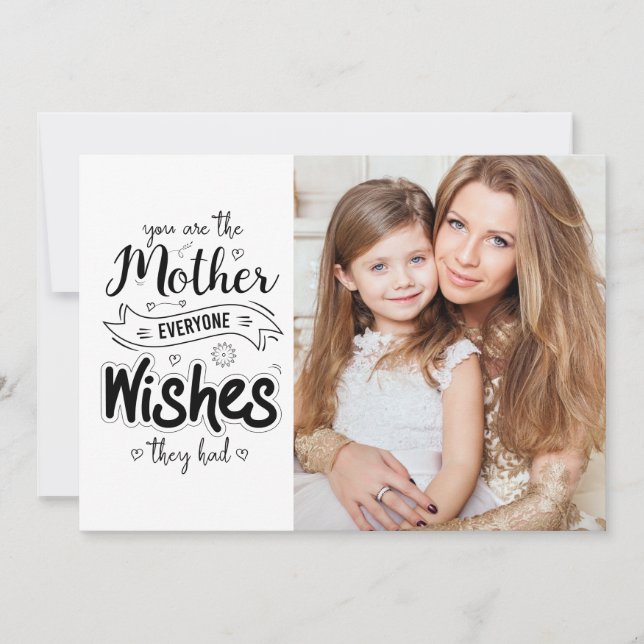 Tarjeta Festiva Floral de Happy Mothers Day Photo (Anverso)