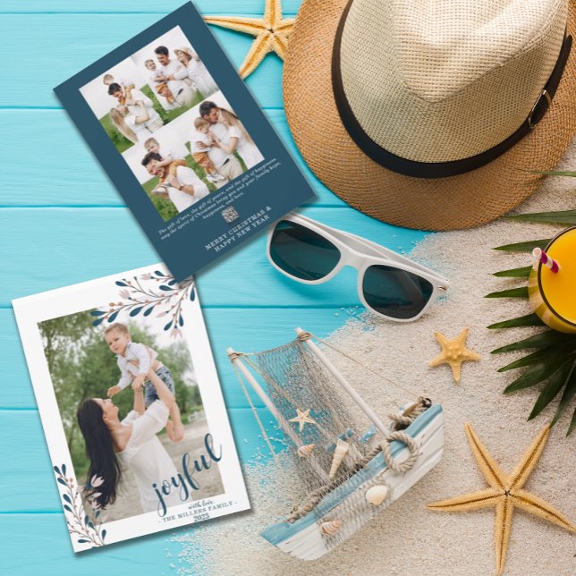 Tarjeta Festiva Floral de invierno alegre | Foto (Subido por el creador)