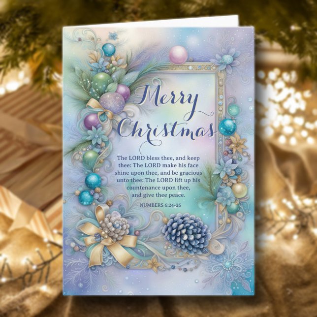Tarjeta Festiva Floral de invierno: la biblia de KJV frente a los  (Subido por el creador)