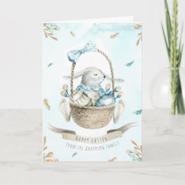 Tarjeta Festiva Floral moderna Feliz Deseos de Pascua Boho Saludos
