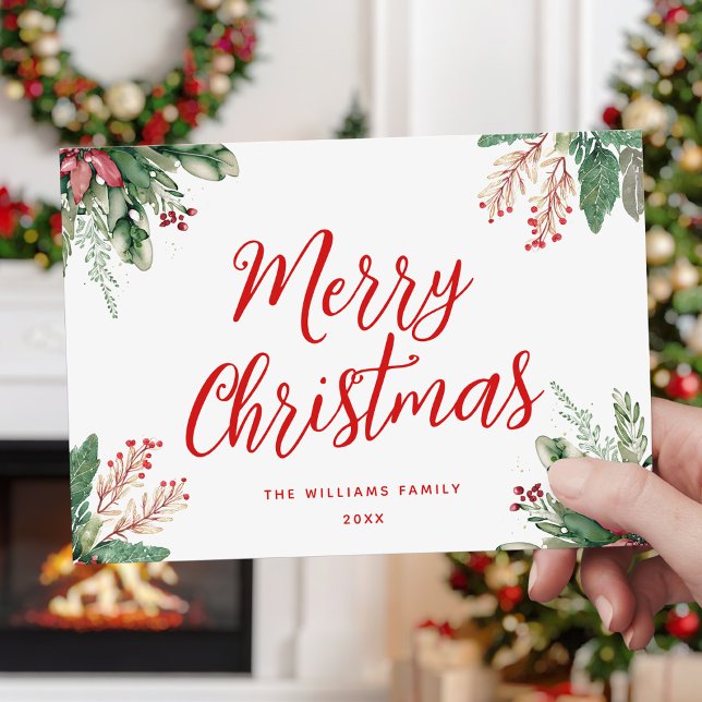Tarjeta Festiva Floral navideña (Subido por el creador)