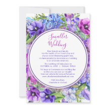 Floral Purple menor cambio Boda del plan