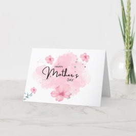 Tarjeta Festiva Floral Rosa Día de la Madre