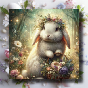 Tarjeta Festiva Floral Woodlands Whimsical Bundy Easter