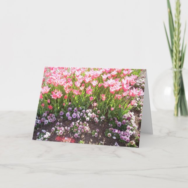 Tarjeta Festiva Florecimiento de primavera dos (Anverso)