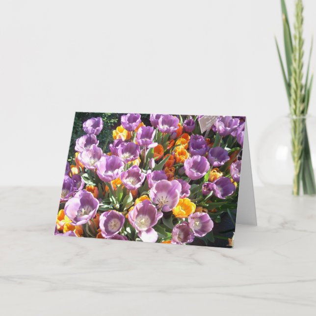 Tarjeta Festiva Florecimiento primaveral uno (Anverso)