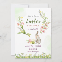 Tarjeta Festiva Florecimientos Verdes: Floral Festiva de Pascua Ve