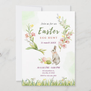 Tarjeta Festiva Florecimientos Verdes: Floral Festiva de Pascua Ve