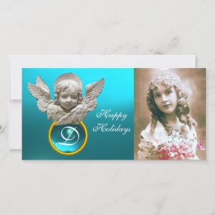 Tarjeta Festiva FLORENTINA RENACIMIENTO ANGEL Tuquase Gem Monogram