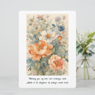 Tarjeta Festiva Flores