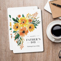 Flores acuarelas pensando en ti el día del padre