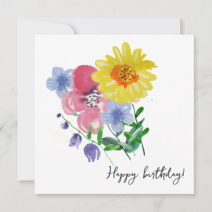 Tarjeta Festiva Flores acuáticas