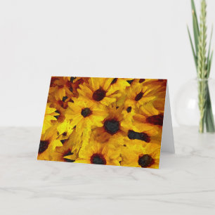 Tarjeta Festiva Flores amarillas