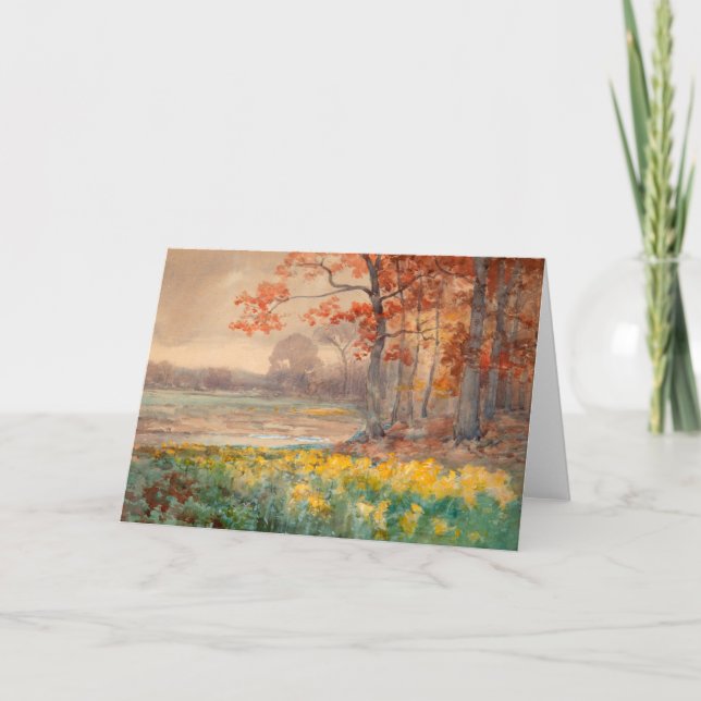 Tarjeta Festiva Flores amarillas en un día gris | Julian Onderdonk (Anverso)