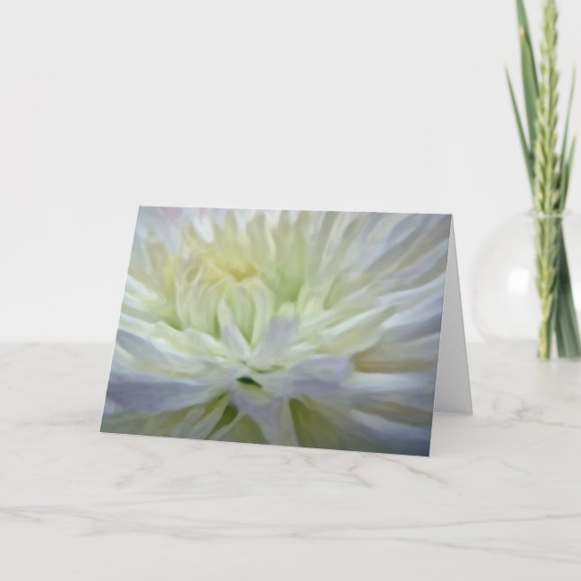 Tarjeta Festiva Flores blancas (Anverso)