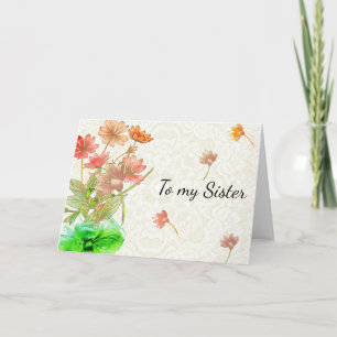 Tarjeta Festiva Flores coloridas con el Día de la Madre de los Ojo