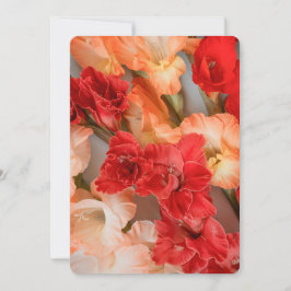 Tarjeta Festiva Flores Coloridas de Gladiolo