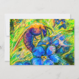 Tarjeta Festiva Flores de abeja y olvidadiza