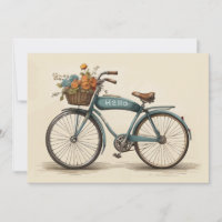 Flores De Bicicleta Vintage Cesta Cualquier Regalo