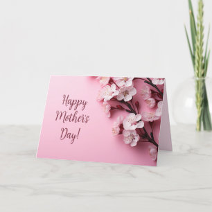 Tarjeta Festiva Flores de Cerezo Día de la Madre