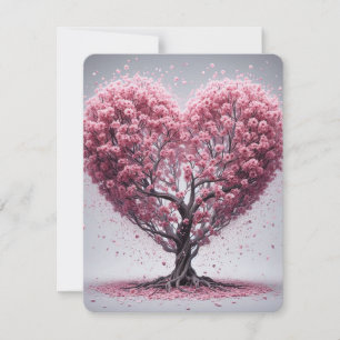 Tarjeta Festiva Flores de cerezo rosa