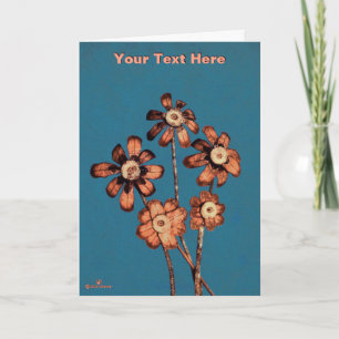 Tarjeta Festiva Flores de cono de pino