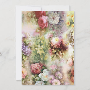 Tarjeta Festiva Flores de época