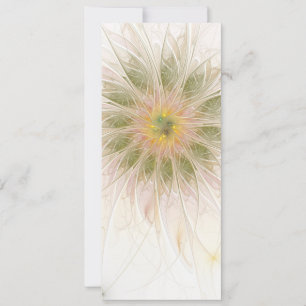 Tarjeta Festiva Flores de fantasía fractal blandas y tendientes