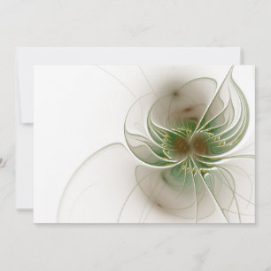 Tarjeta Festiva Flores de fantasía fractal blandas y tendientes