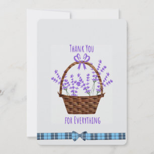 Tarjeta Festiva Flores de lavanda Gracias