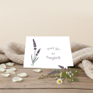 Tarjeta Festiva Flores de lavanda para el Día de la Madre