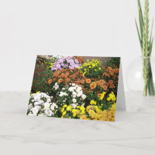 Tarjeta Festiva Flores de otoño coloridas