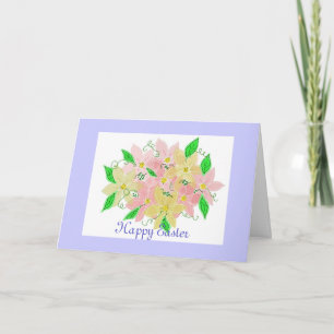 Tarjeta Festiva Flores de Pascua