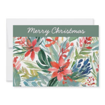 Flores de Poinsettia Rojas Hojas Botánicas Elegant