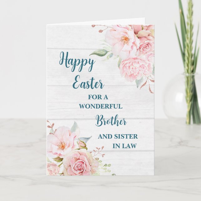 Tarjeta Festiva Flores de primavera feliz cuñada de hermana de Pas (Anverso)