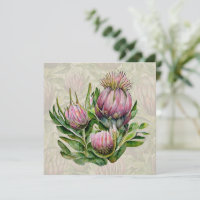 Flores de Protea Rosa y Verde GRACIAS