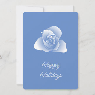 Tarjeta Festiva Flores de tonos de arte definidos blanco refinado