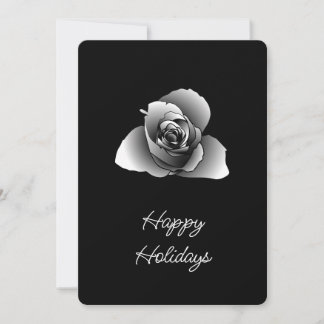 Tarjeta Festiva Flores de tonos de arte definidos blanco refinado