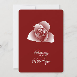 Tarjeta Festiva Flores de tonos de arte definidos refinados blanco