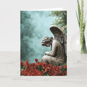 Tarjeta Festiva Flores de tristeza de Angel Grief