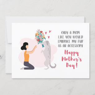 Tarjeta Festiva Flores del Día de la Madre del Perro