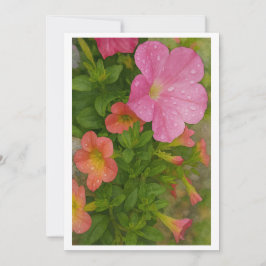 Tarjeta Festiva Flores en acuarela