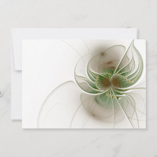 Tarjeta Festiva Flores fractales de fantasía suaves y tiernas 