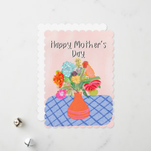Tarjeta Festiva flores para el Día de la Madre