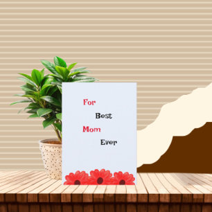 Tarjeta Festiva Flores rojas