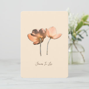 Tarjeta Festiva Flores románticas en el amor – Fantasía botánica b
