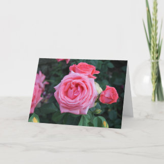 Tarjeta Festiva Flores rosa